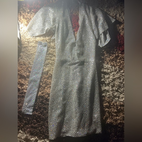 FANCY BY FRANCESCA WATSON GENTLY USED SHORT PARTY SPARKLING FORMAL DRESS - Picture 4 of 7